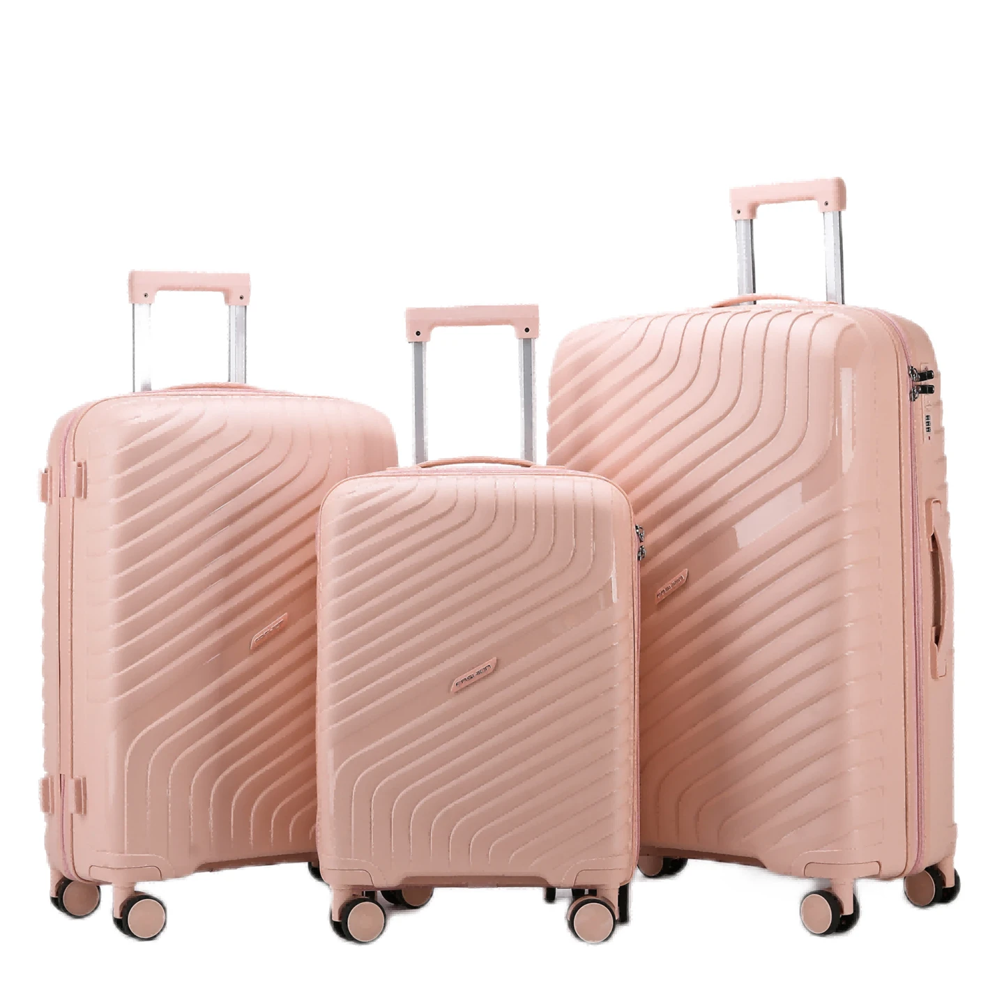 3-Piece Light Weight Carry-On Luggage Set PP Travel Suitcase Colorful Spinner Luggage Lock Waterproof price